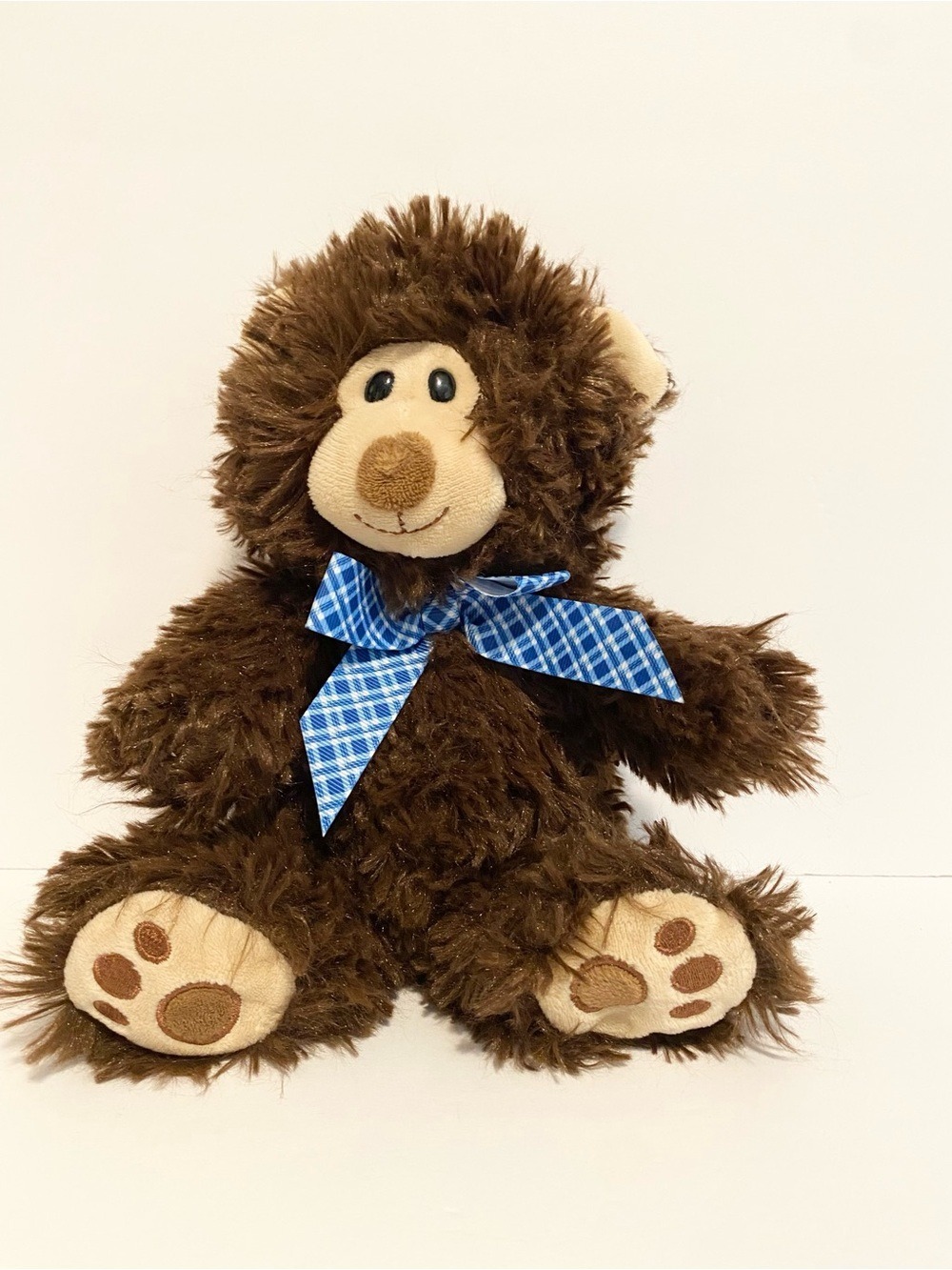 Kid Connection Cuddly Teddy Bear Plush Brown Stuffed Animal Soft Baby Toy Ribbon